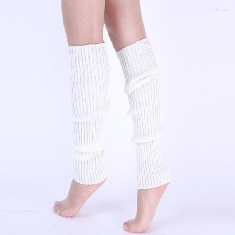 

Women Socks Autumn Winter Knitting Solid Color Foot Leg Warm Warmers Pile Skinny Lolita Sweet Girls Long, Jw192 white
