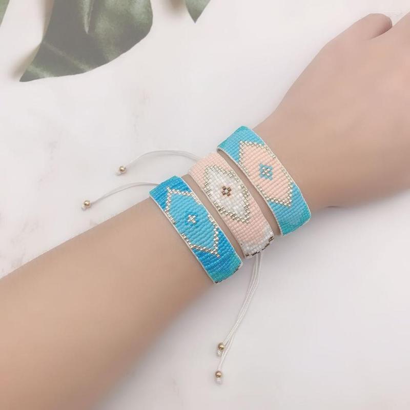 

Strand ZHONGVI Multicolor Rainbow Bracelet Simple Miyuki Bracelets For Women Friendship Boho Jewelry Handmade Pulseras Drop