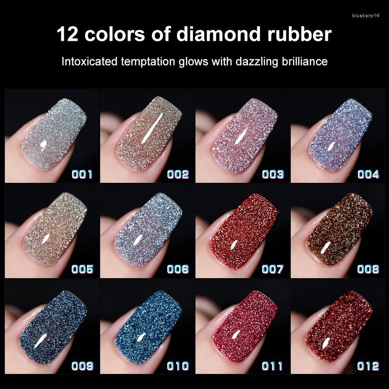 

Nail Gel PINPAI Diamond Powder Flashing DIY Kit Jelly Crystal Art Polish Quick Extension Glitter Decoration TSLM1, 04