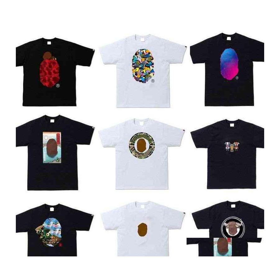 

2016 Men'S T-Shirts Designers Ape T Shirt For Men Summer Tees Mens Women Shirts S Loose Fashion Brands Top Casual Luxurys Clothing Street Dhiwm, 21