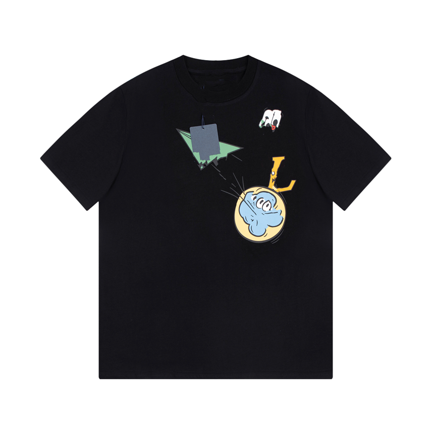 

fashion Men's T-Shirt 2023 Louiseity Men's T-Shirts Retro decoration Cotton soft anti-wrinkle letter Printing Casual Couple Short Sleeve Viutonity 019-019