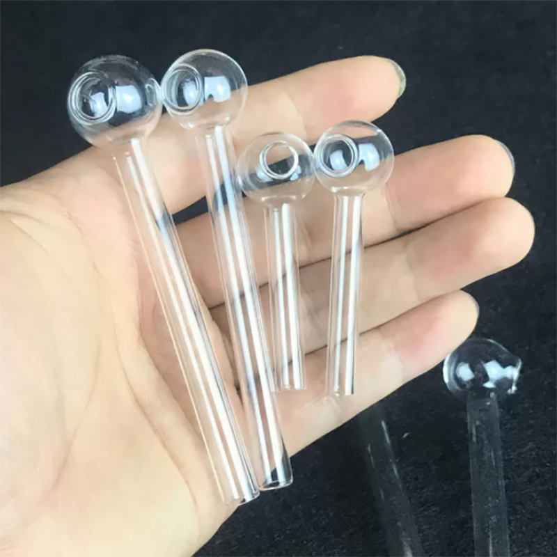 

Glass Oil Burner Pipe Mini Thick Pyrex Smoking Pipes Clear Test Straw Tube Burners For Water Bong Accessories