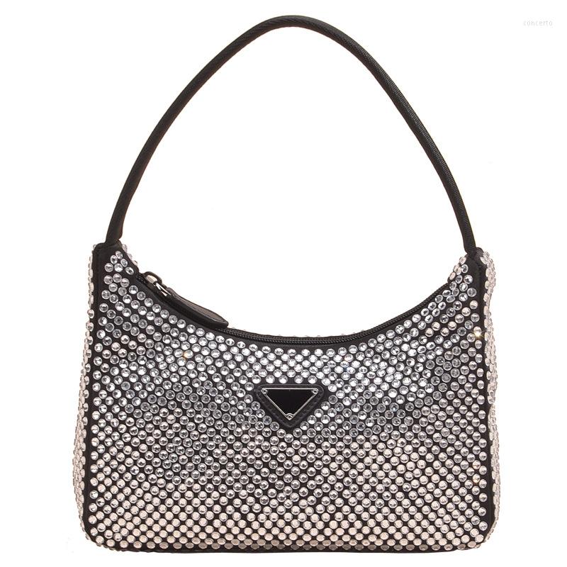

Shoulder Bags Flash Drill Underarm Bag Women's Handbag Single Fashion Everything, Black