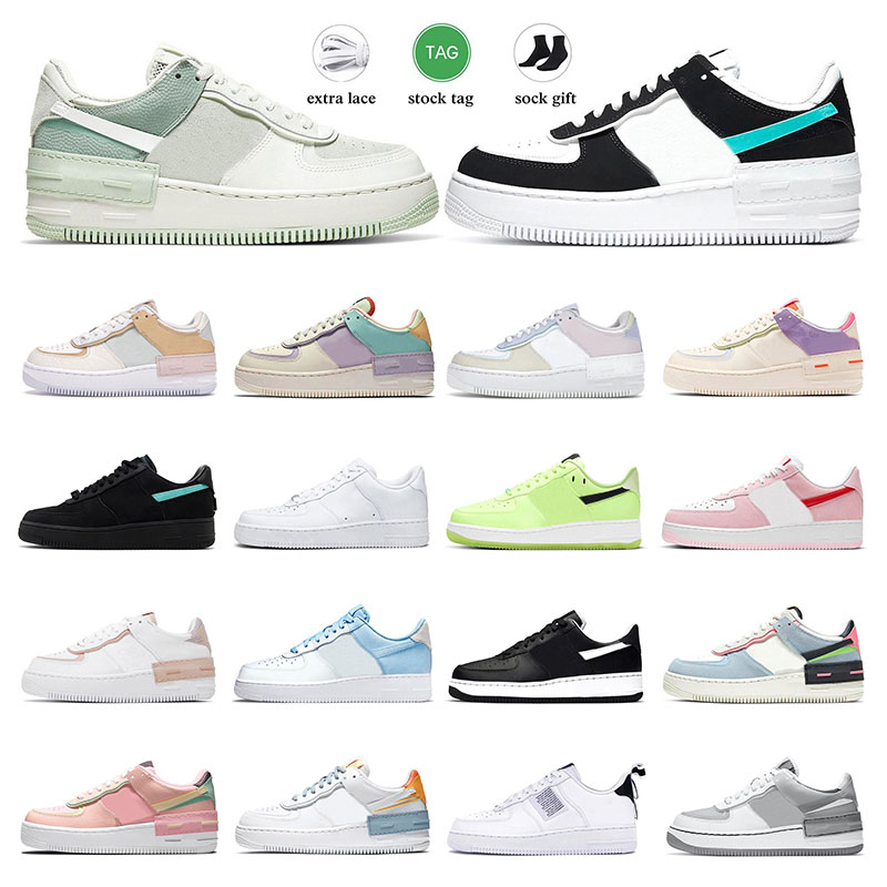 

freeshipping me women 1 shadow platform shoes Spruce Aura Pistachio Frost Triple White Black Aurora Sunset Pulse womens sports trainer sneakers size 36-45, 25 40-45