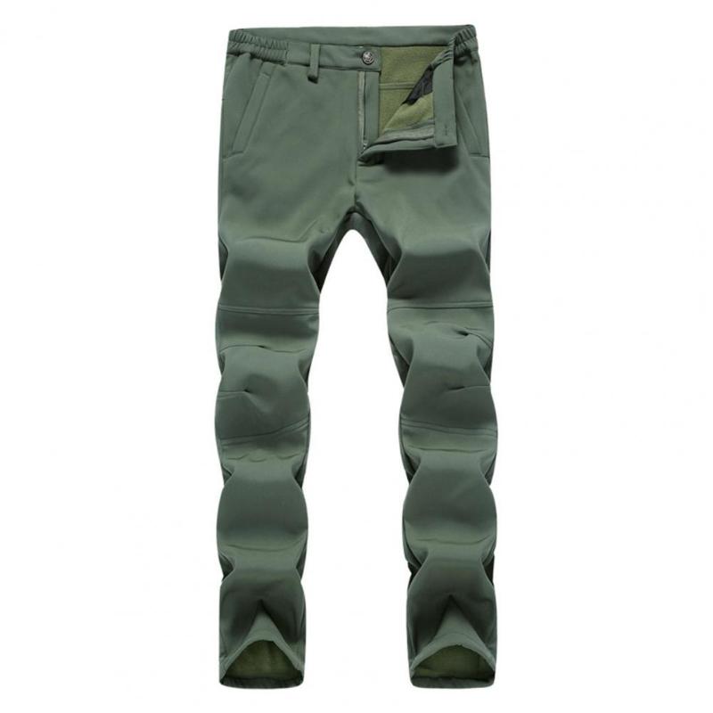 

Men's Pants Tactical Men Fitness Solid Color Thick Warm 2023 Autumn Winter Outdoor Trousers Soft Cargo Joggers, Black