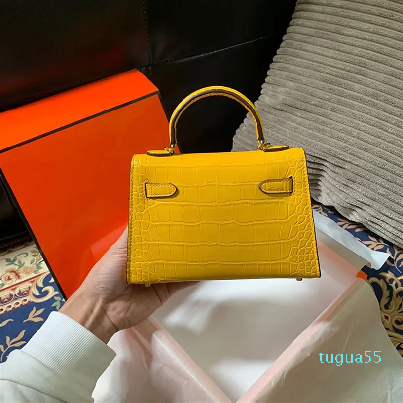

Designer bag Women'sTotes leather palm pattern Shoulder Bags Vintage fashion mini bright face, Black