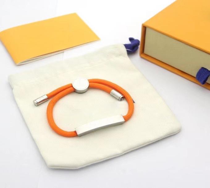 

Fashion 4Colors Adjustable Titanium Steel and Corded Bracelet for Lovers With Gift Retail Box In Stock SL009 item7646865