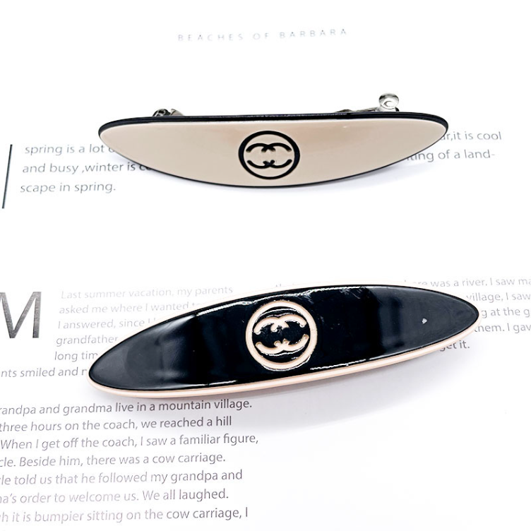 

Luxury Barrettes Designer Women Korean Acrylic French celebrities Hairpin Brand Simple design black white Headband Leisure Hairclips Fashion Hair Clips