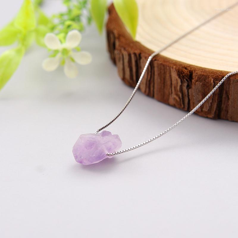 

Chains Amethyst Necklace For Women Party Girl Gift S925 Sterling Silver Fashion Jewelry