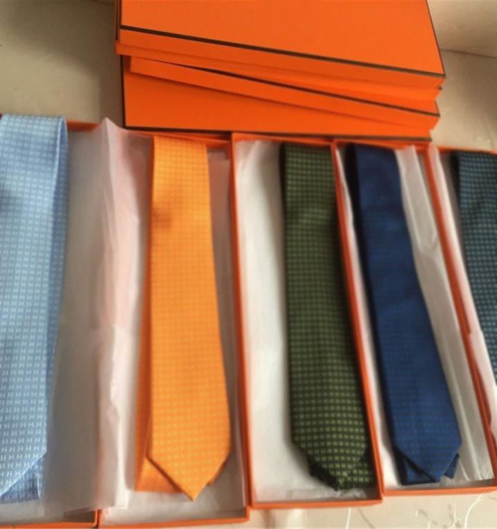 

High quality tie 100 silk with packing box classic Neck Ties brand men039s casual narrow tieith for gift7637961