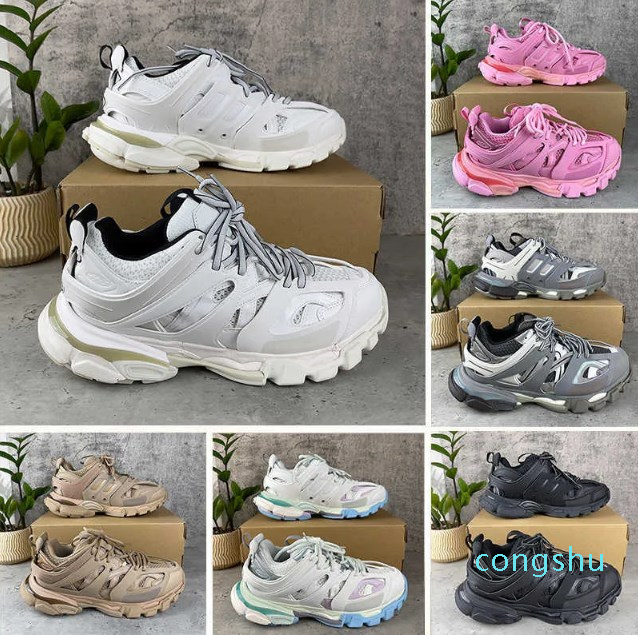 

top quality Casual Shoes US12 Track 3.0 mens womens Old Grandpa Sneakers Black White Green Pink Dark Blue Sliver Grey Trainers Size 36-46, 142