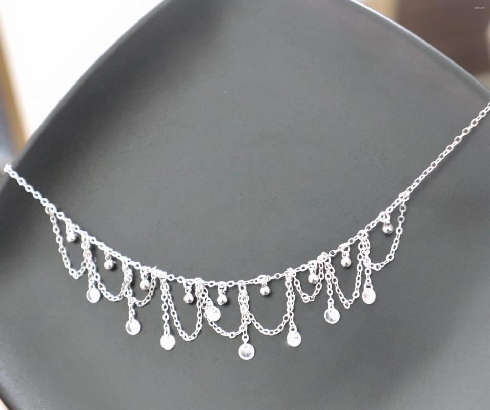 

Choker Fairy Necklace Crown Water Drop Tassel Chain Fashion Queen Temperament