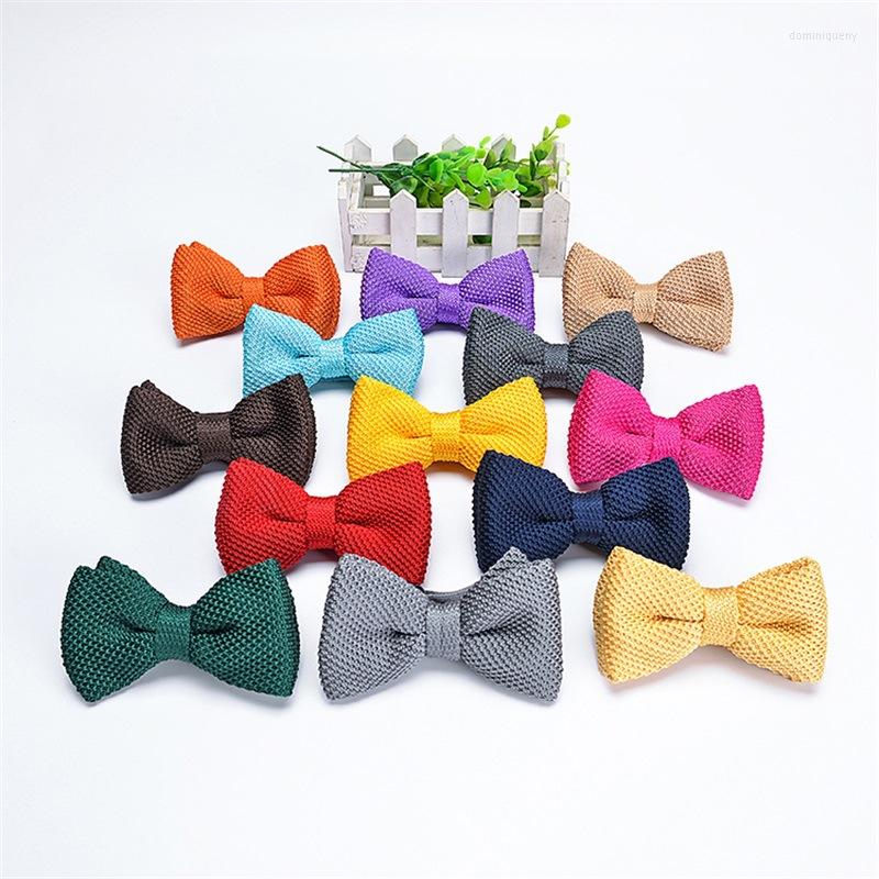 

Bow Ties Solid Color Knitted Mens Black For Men Shirt Accessories Women Blouse Butterfly Bowties Wedding Party Knit Cravats