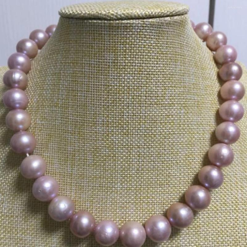 

Chains Natural 9-10mm Lavender Freshwater Pearl Sweater Chain Nearly Round Necklace Hand Knotted 18"inch