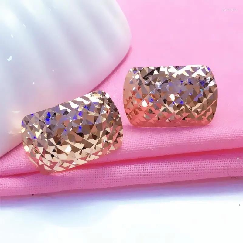 

Dangle Earrings 585 Purple Gold Plated 14K Rose Shiny Gypsophila For Women Creative Geometric Classic Wedding Engagement Jewelry