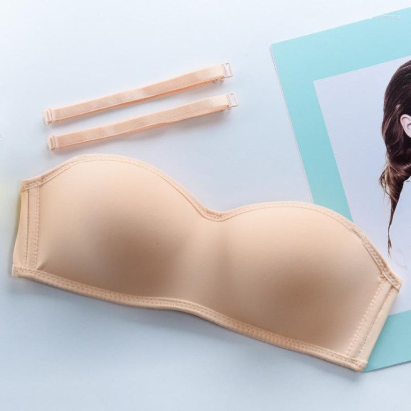 

Bras Sexy Push Up Seamless Underwear Party Wedding Lingerie One-pieces Gather Convertible Straps Brassiere, Nude