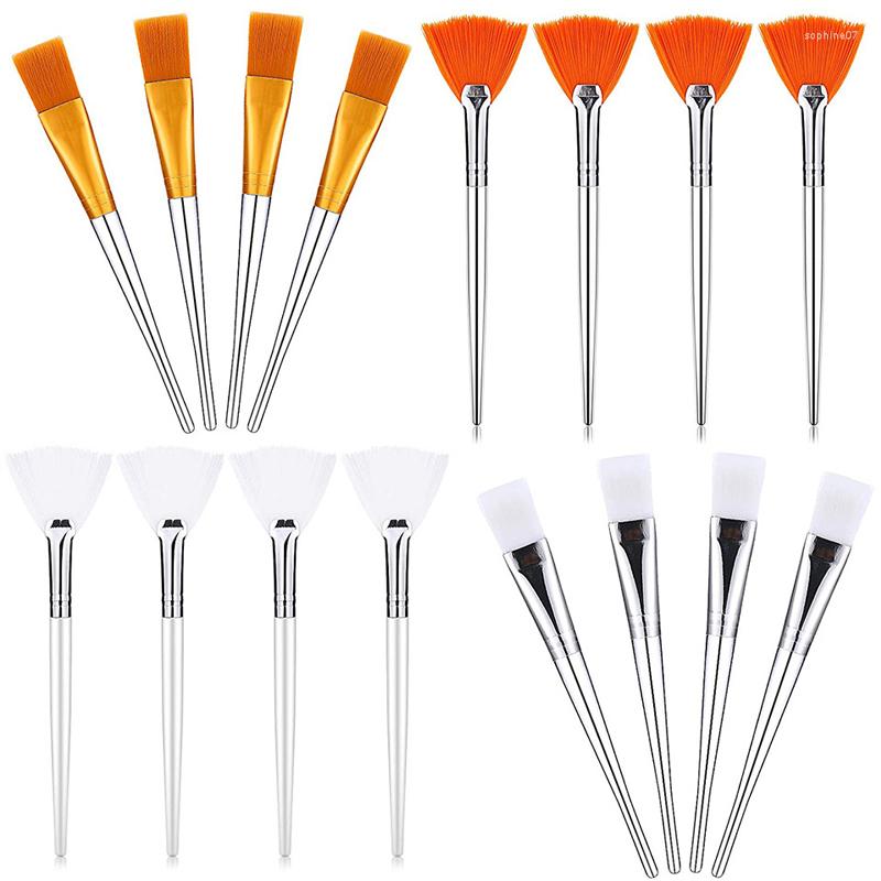 

Makeup Brushes 3 Pcs DIY Face Mask Brush Set Soft Applicator Tools Includes Fan Facial Acid