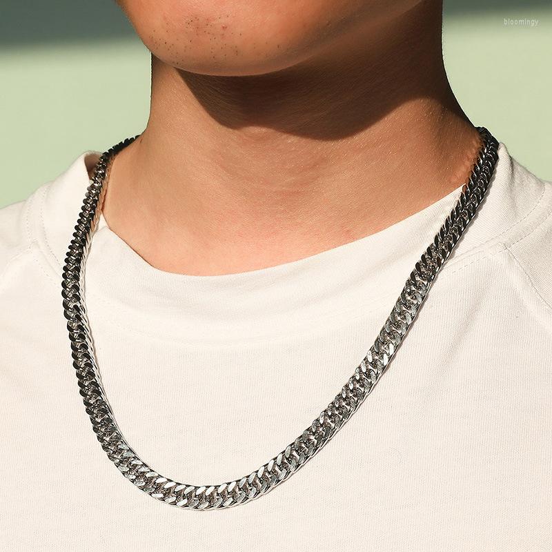 

Chains Thick Stainless Steel Chain Necklace Long Hip Hop For Women Men On The Neck Fashion Jewelry Gift Accessories Silver Color Choker