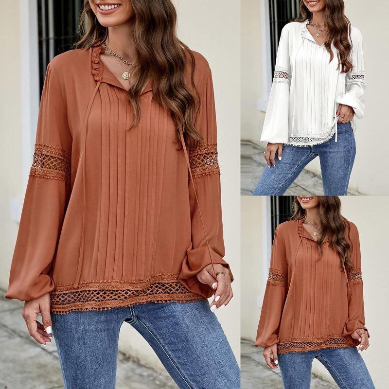 

Women's Blouses Button Down Long Sleeve For Women Blouse Shirt Chiffon Womens Cocktail Shirts Front Closure, Coffee