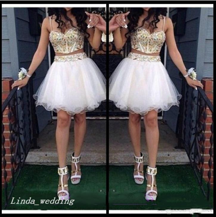 

2019 Two Piece Prom Dress Sexy A Line 2 Piece Crystal Beaded Short Evening Party Gown Homecoming Dress Plus Size vestidos de festa6123223, Sage