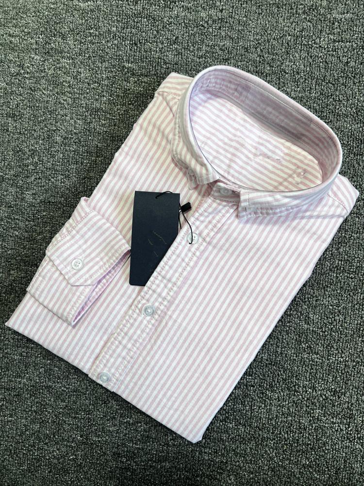 

Men's Casual Shirts Homme Shirt Men Fashion Chemise Ralp Small Horse Mens Striped Long Sleeve Blouse, H907-1