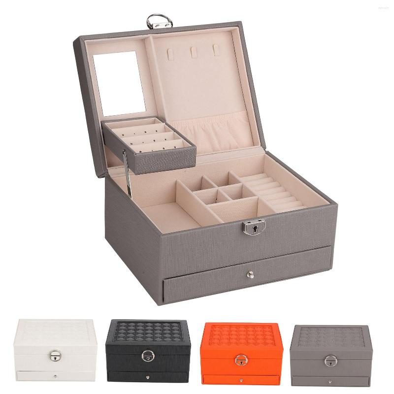 

Bangle Jewelry Storage Case Box Double Layer Partition For Household Friends