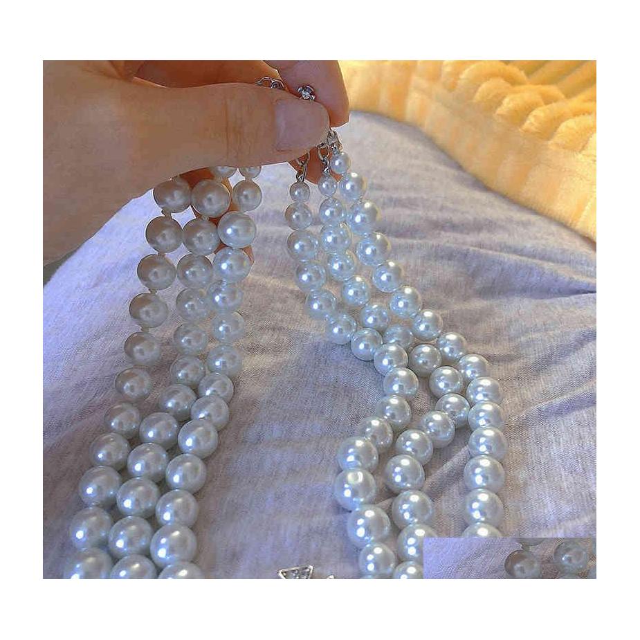 

2016 Pendant Necklaces Ins Fashion Crystal Necklace Cristal Naszyjnik Pearl Choker For Women Wedding Fine Jewelry Gifts Drop Delivery Pend Dhlqv