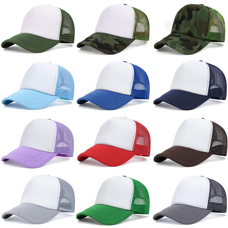

Berets Men's Summer Trucker Cap Outdoor Sunshade Baseball CapBerets, White
