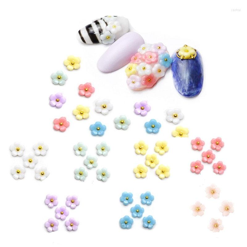 

Nail Art Decorations 100Pcs Korean Charms Flowers 3D Kawaii Colorful Sunflower DIY Beauty Decors Decoration Rhinestone