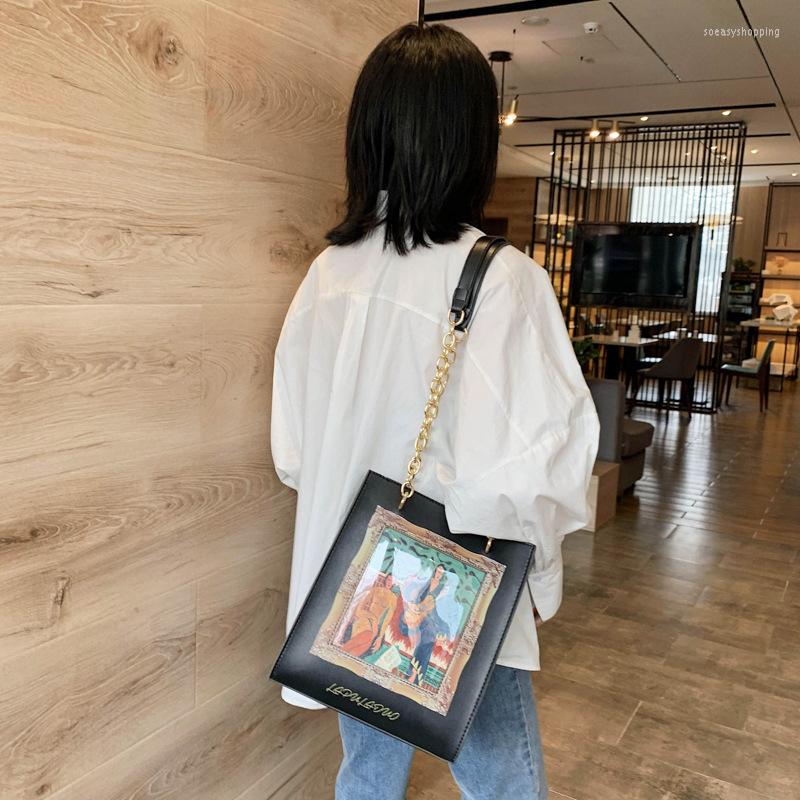 

Evening Bags Black Oil Frame Style Pu Leather Crossbody Bag For Women Messenger Ladies Purses And Handbags Female Shoulder Chain