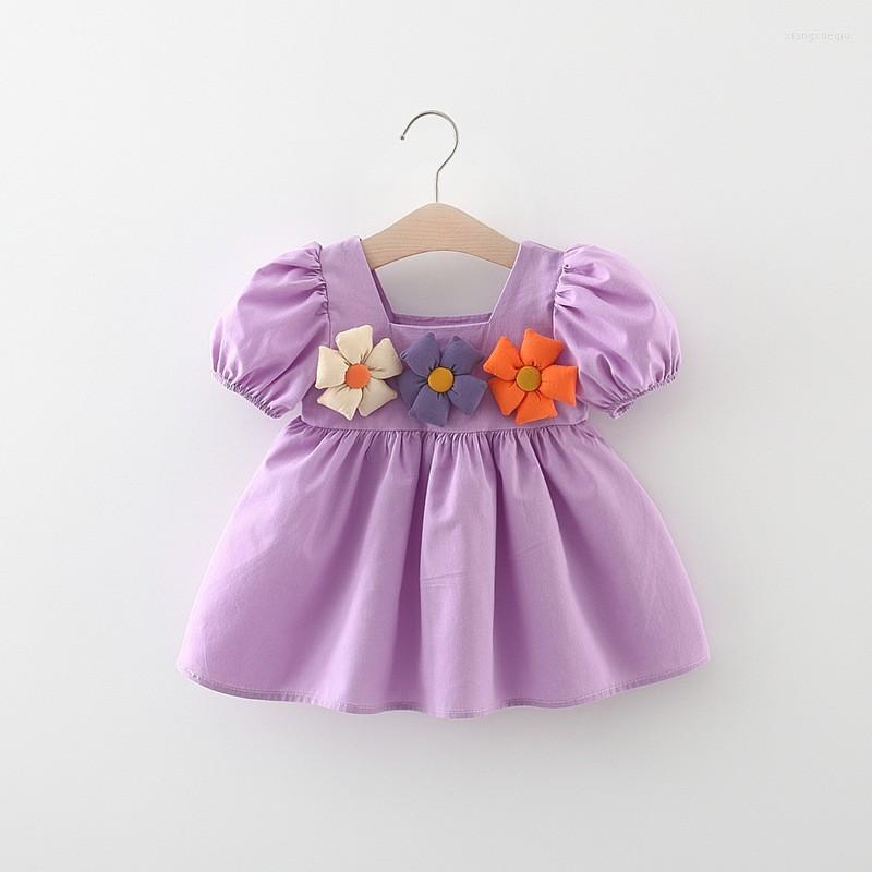 

Girl Dresses 2023 Summer Born Baby Clothes Toddler Floral Dress For Girls Clothing 1 Year Birthday Princess Party, Green