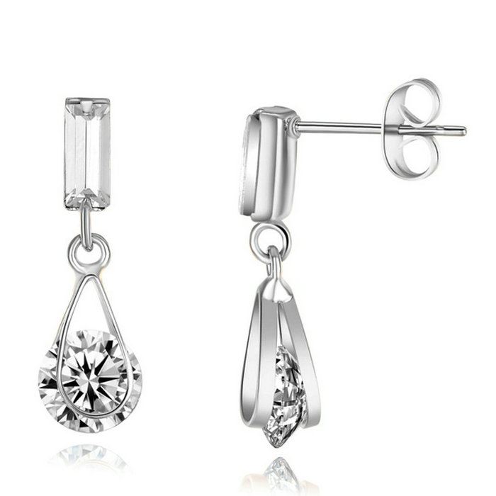 

Yoursfs 6 Pairs/Set Silver Water Drop Zircon Dangle Earrings Fashion Jewelry 18K Gold Plated Earrings Gift for Woman