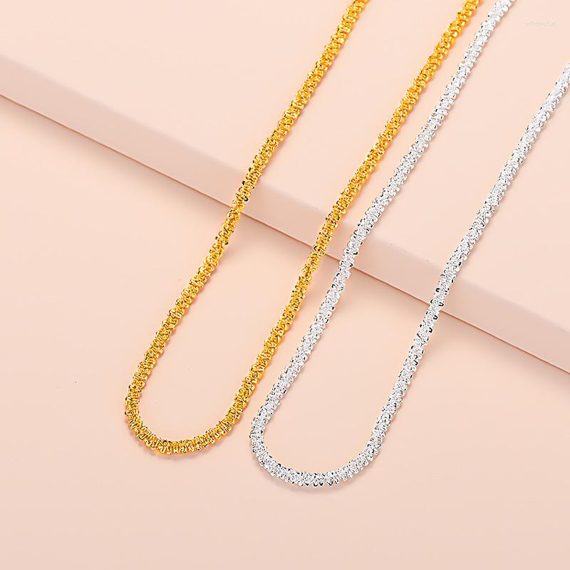 

Chains Sparkling Flash Chain Cauliflower Necklace Super Fairy Minority All-Match Clavicle Thin And Glittering Choker