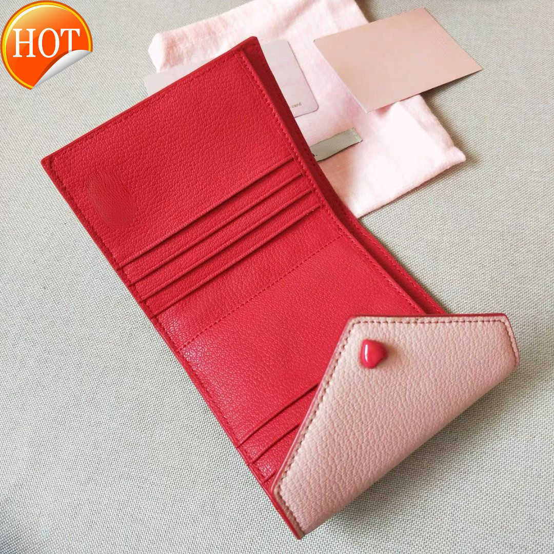 

Luxury Brand Designer Wallet Card pack Handbag Purse Women's Three-fold Wallets Short Bag Envelope Zero Leather Large Capacity Multi-card Factory Direct Sale, Pink