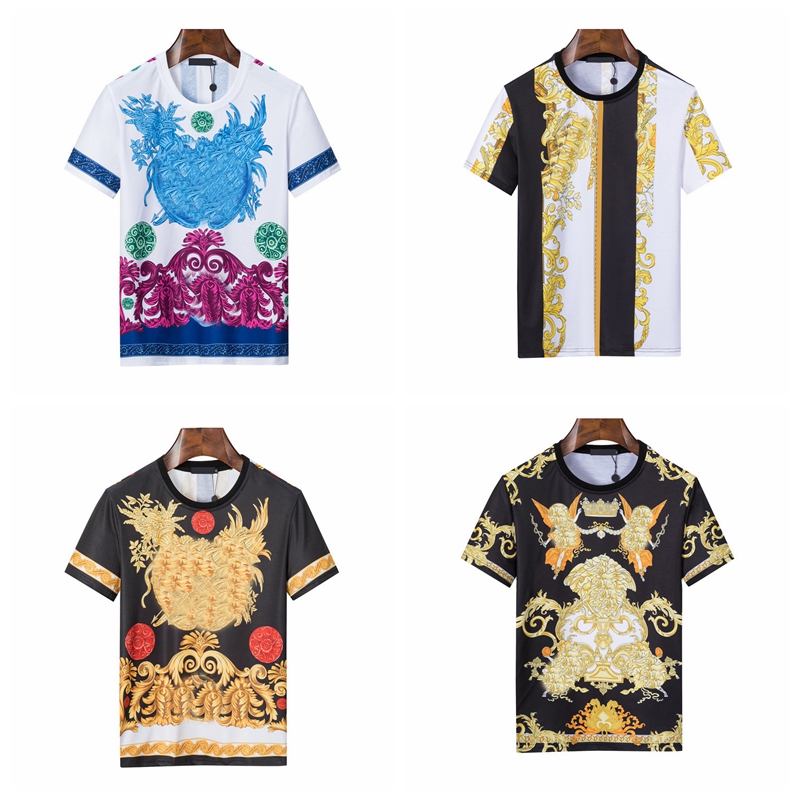 

Crown Tees Designer Man T Shirt Summer Man Casual Tops Fashion Brand Print T shirt Loose Breathable Tees Shorts, White 1