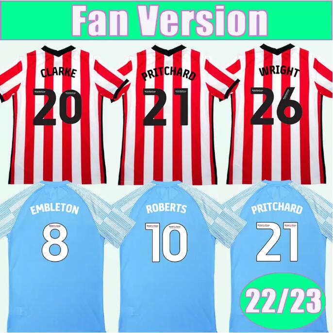 

2023 simms soccer jerseys stewart roberts gooch dajaku evans clarke pritchard ballard batth cirkin 22 23 shirt football men and kids kit 2027, Home kids sets