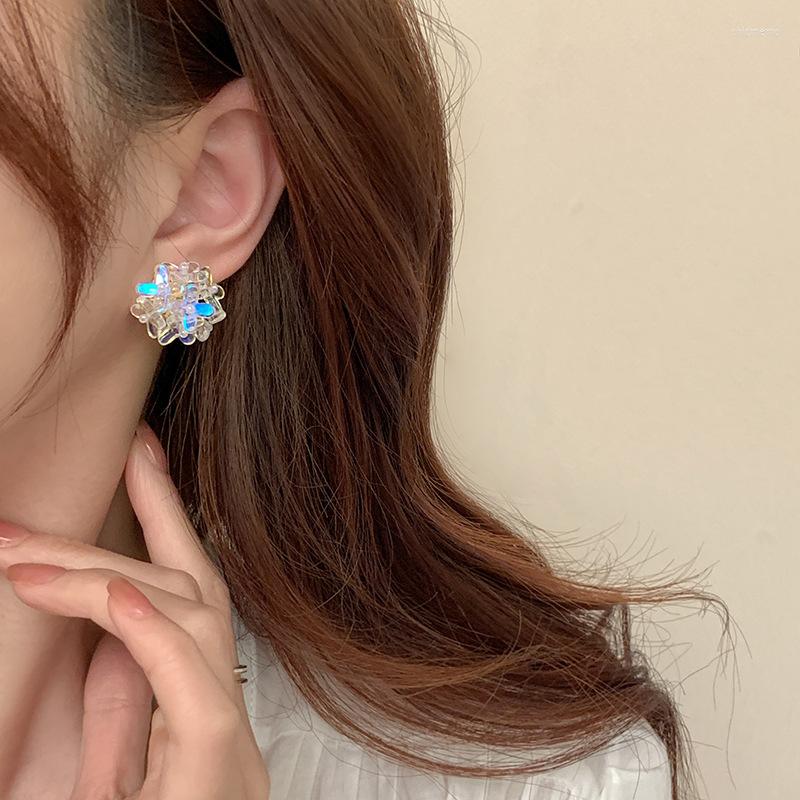 

Stud Earrings Transparent Colorful Acrylic Petal Ball For Women Sweet And Elegant Jewelry In Summer Party Travel Gifts 2023