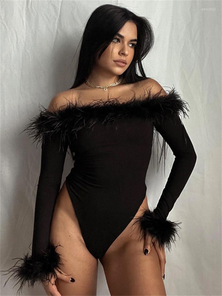 

Women' Two Piece Pants Tossy Black Off-Shoulder Body Tops Sexy Strapless Bodysuit 2023 Fashion Female Skinny