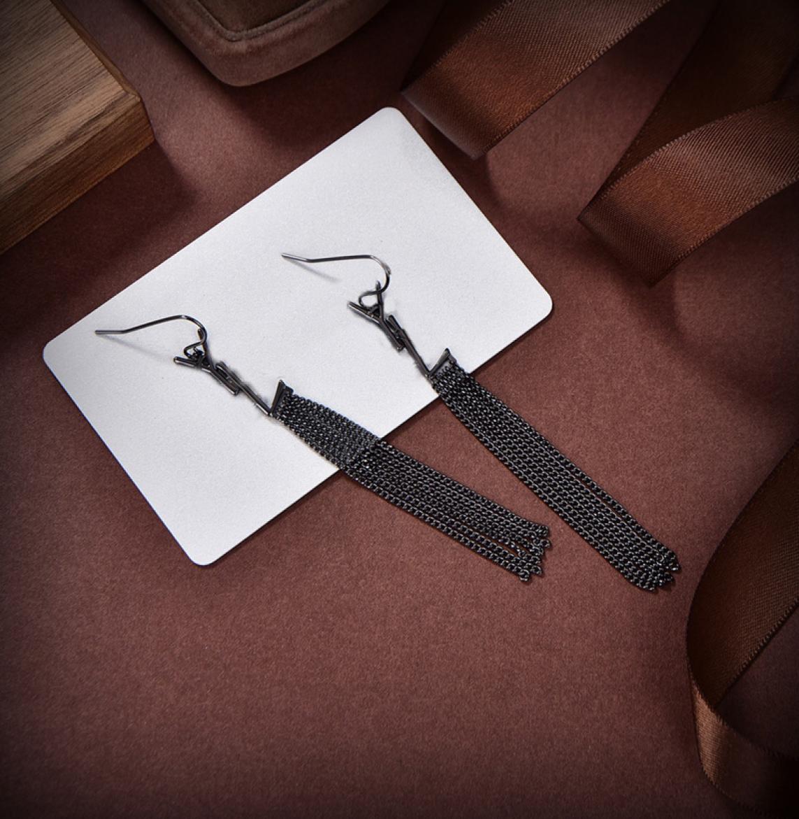 

Silver Dangle Earings Women Jewelry Designer Earrings Tassels Gold Studs Dilver Hoops Luxurys Box9259592