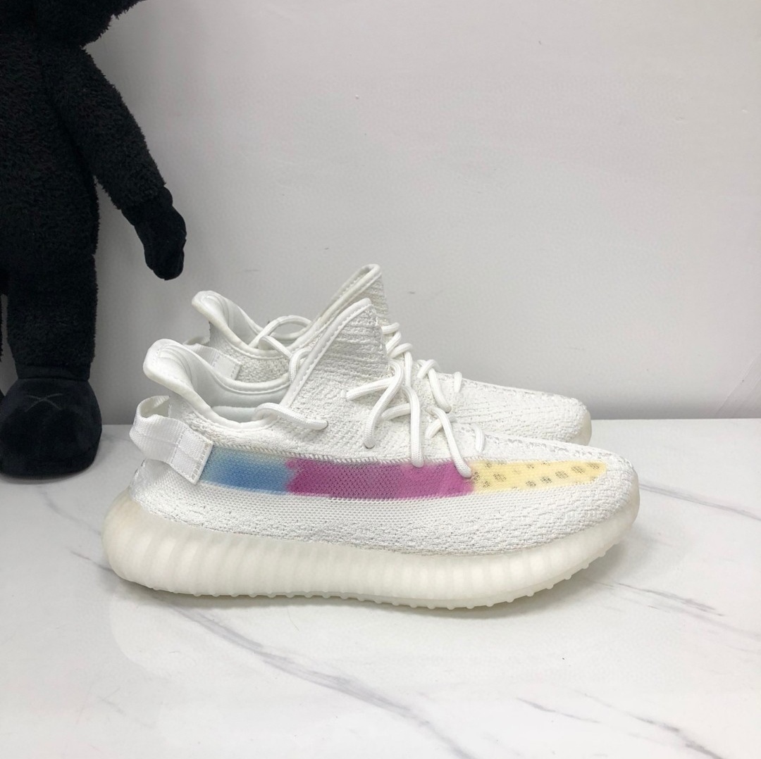 

Large 36-48 Running Shoe Kanyes Onyx Bone Colorful White Beluga Reflective Salt Carbon Hyperspace MX Rock Bred Knitted Runner Shoe Training Shoe yeezzys, 14