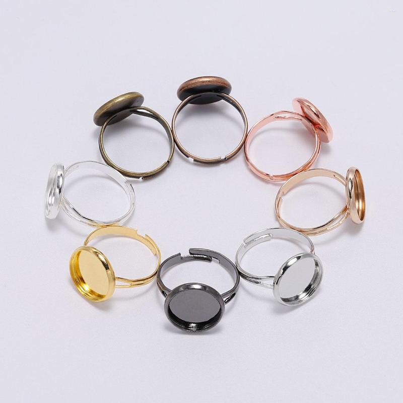 

Jewelry Pouches Retro Ring Setting Concave Inner Diameter 8-25 Mm DIY Accessories Time Stone Tray 10 PCs/Bag