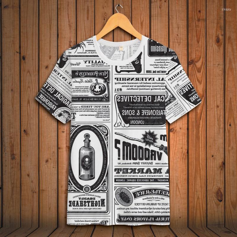 

Men' T Shirts European Style Spaper Pattern 3d Printing Short Sleeve Shirt Summer 2023 Quality Soft Comfortable Icy Men -6XL, Picture shown