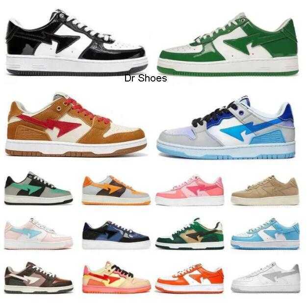 

2023 casual shoes men women bapestas sk8 low Black White Beige Suede Camo Blue Tokyo Grey Orange Pastel Pink scarpe mens trainers womens, 22