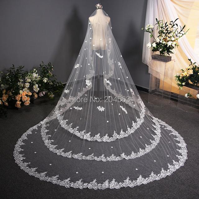 

Bridal Veils Elegant Wedding Veil Long For Bride With Comb YXXL, White