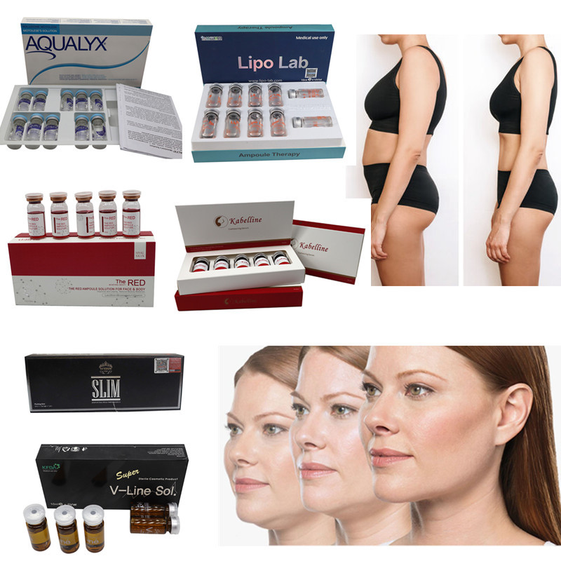 

Aqualyx (10 vials x 8ml) Kybellas Slimming Solution Lipo lab Kabelline red ampoule V line Fat Dissolver Soulation Face Slimming Legs Barbie Arms Barbie Body Sculpting