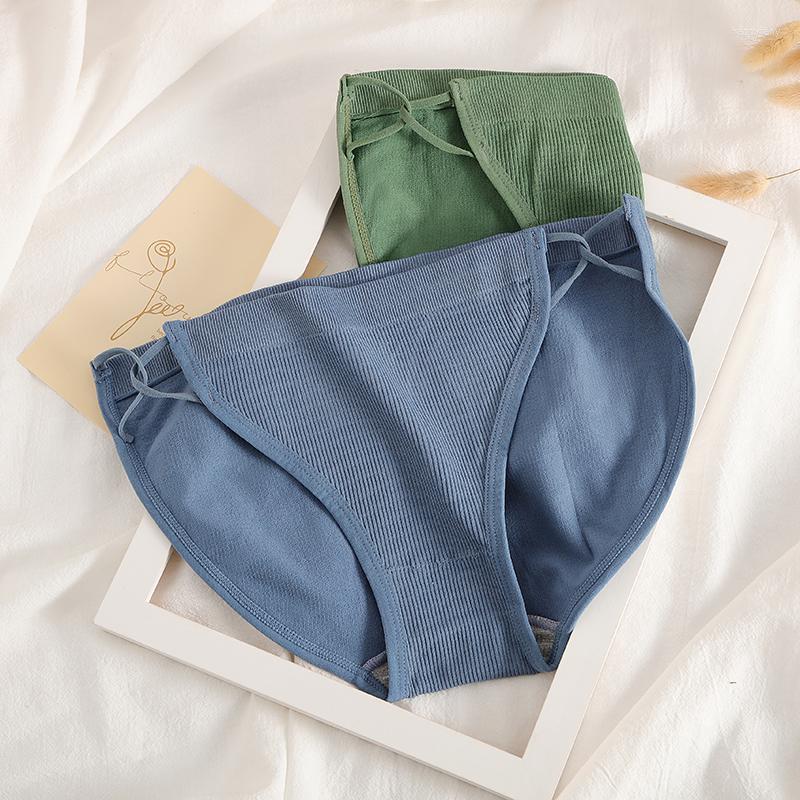 

Women's Panties Seamless Women's Breathable Female Lingerie Briefs Solid Color Underpanties Sexy Underwear Ribbed, White