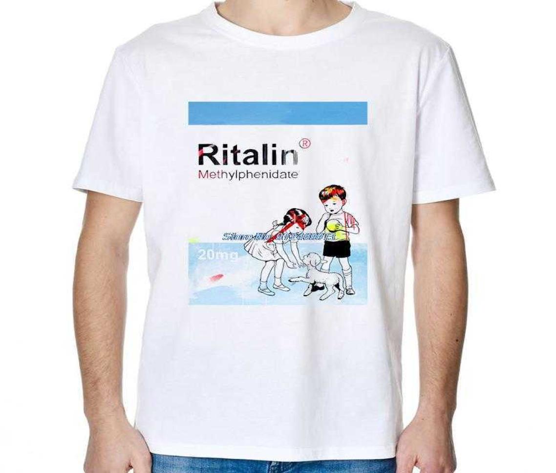 

Pop Art Men039s Cotton Tshirt Harajuku Clothing Ritan Dream and Psychedelic Drugs8205541, White