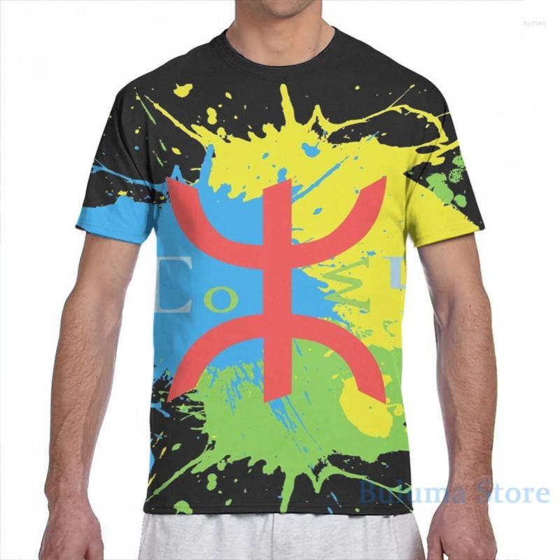 

Men's T Shirts Amazigh Flag Splash Art Design T-Shirt Men Women All Over Print Fashion Girl Shirt Boy Tops Tees Short Sleeve Tshirts, 2-men