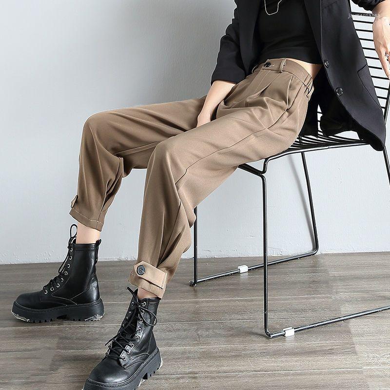 

Active Pants Women' High-Waisted Overalls Autumn Korean Fashion Casual Loose Soft Comfortable Breathable Radish Slimming Trousers