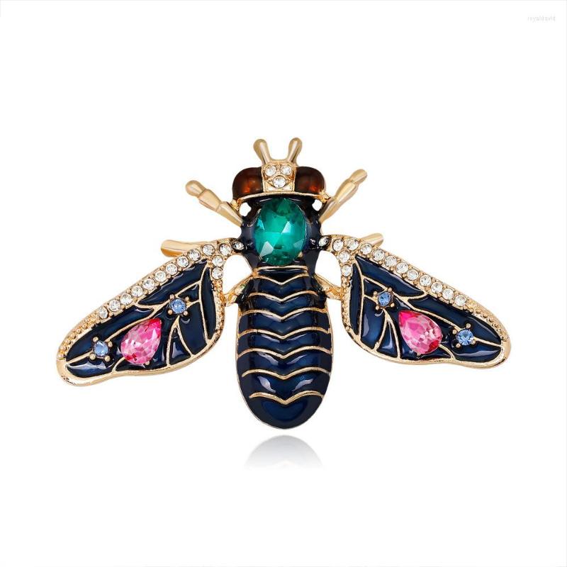 

Brooches TULX Enamel Bee Metal Rhinestones Insect Corsage Brooch Pins Banquet Jewelry Gifts Hat Scarf Collar Clothes Accessories